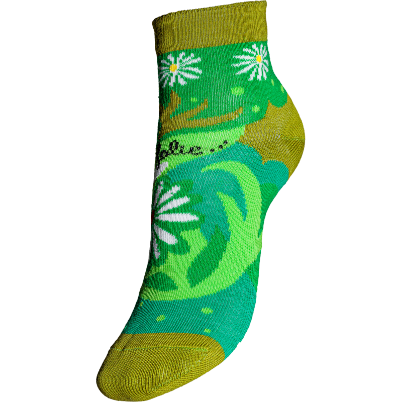 Chaussettes Françaises "A la Folie" en coton Egyptien- Coccinelle