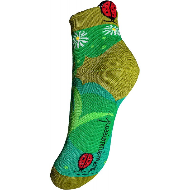 Chaussettes Françaises "A la Folie" en coton Egyptien- Coccinelle