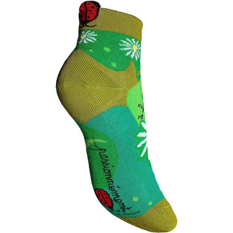 Chaussettes Françaises "A la Folie" en coton Egyptien- Coccinelle