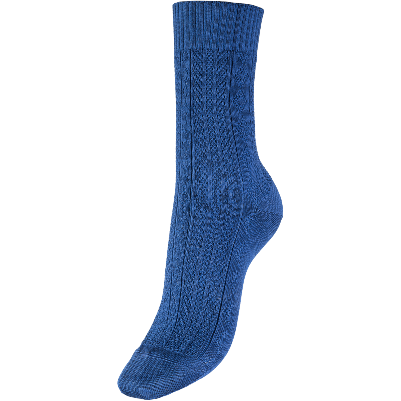 Chaussettes Françaises "Harmonie Marine" en fil d'Ecosse - Coccinelle