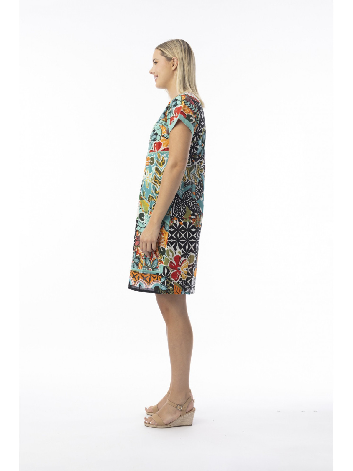 Robe pour Femme en 100% coton bio Motifs Fleurs - Orientique