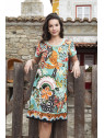 Robe pour Femme en 100% coton bio Motifs Fleurs - Orientique