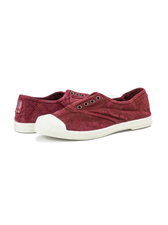 Chaussures pour Femme en Coton Bio Couleur Bordeaux - Naturalworld