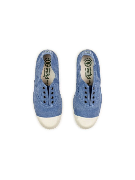 Chaussures pour Femme en Coton Bio Couleur Bleu délavé - Naturalworld
