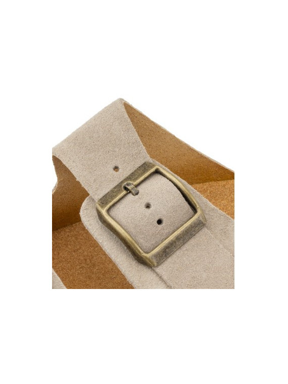 Sandales Mixtes type Claquettes en cuir Marron - Naturalworld