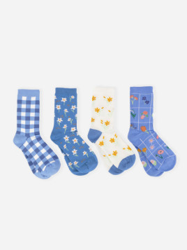 Coffret "Fleurs" chaussettes coton bio 37-41