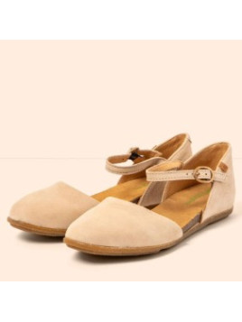 Chaussures Type Sandales à Bout Fermé Couleur Crème - El Naturalista