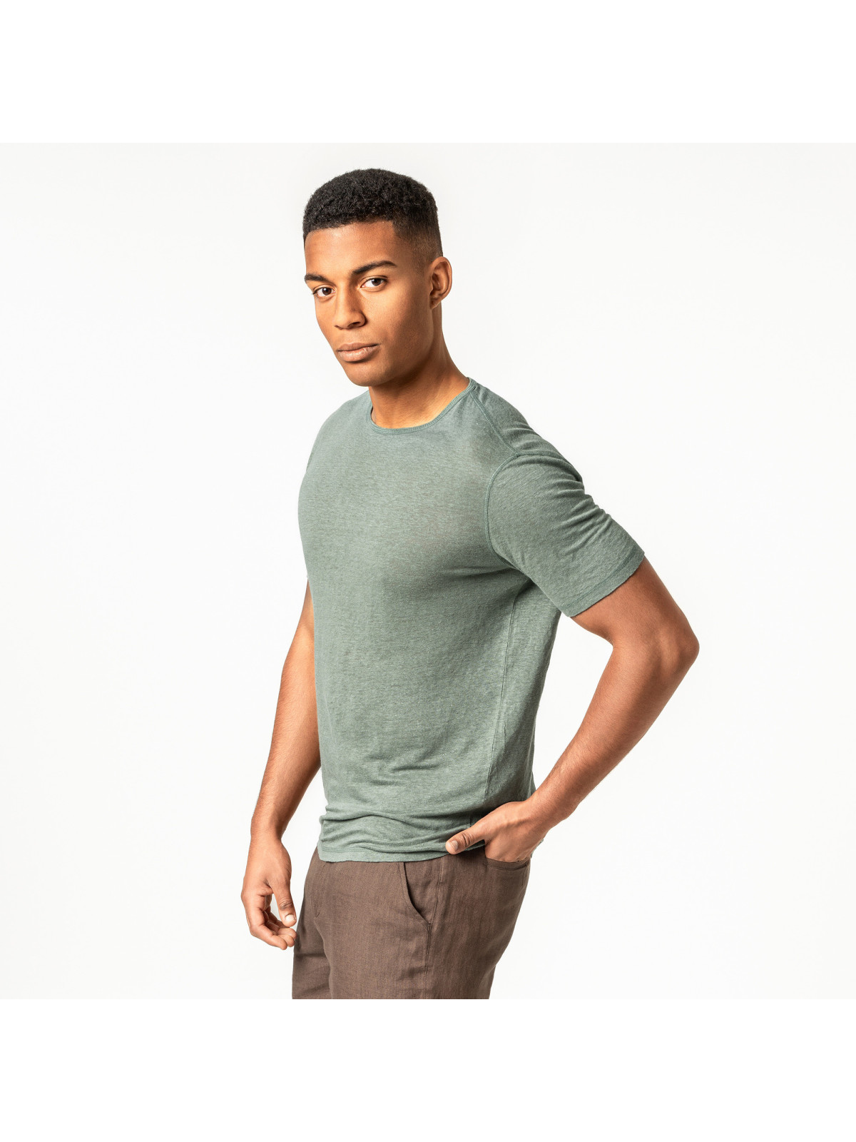 Tee-shirt pour Homme Léger et Confortable en 100% lin -  Living Crafts