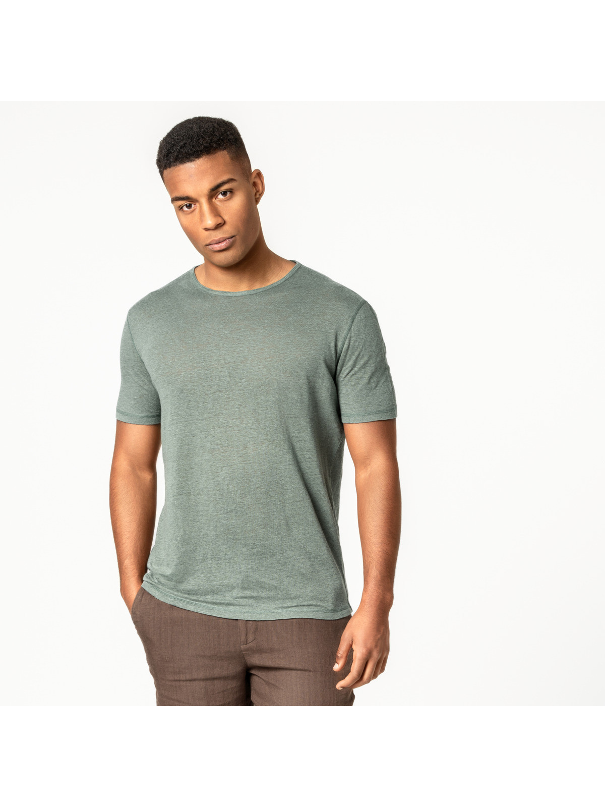 Tee-shirt pour Homme Léger et Confortable en 100% lin -  Living Crafts