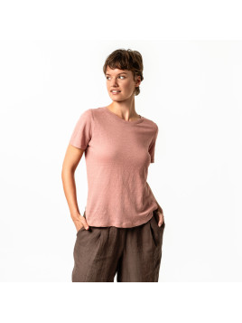 Tee-shirt pour Femme uni en 100% Lin - Livingcrafts