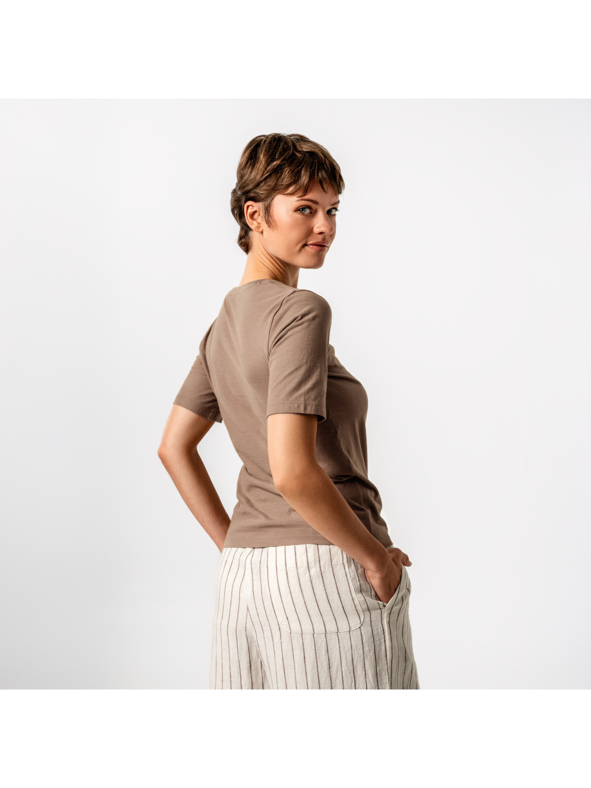 Tee-shirt Manches Courtes Pour Femme en 100% Coton Bio - Livingcrafts