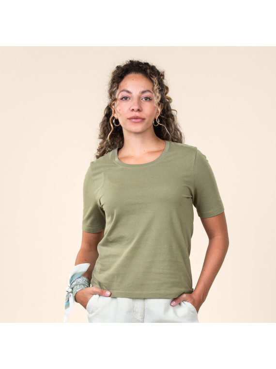 Tee-shirt Manches Courtes Pour Femme en 100% Coton Bio - Livingcrafts
