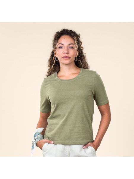 Tee-shirt Manches Courtes Pour Femme en 100% Coton Bio - Livingcrafts