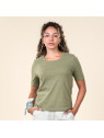 Tee-shirt Manches Courtes Pour Femme en 100% Coton Bio - Livingcrafts