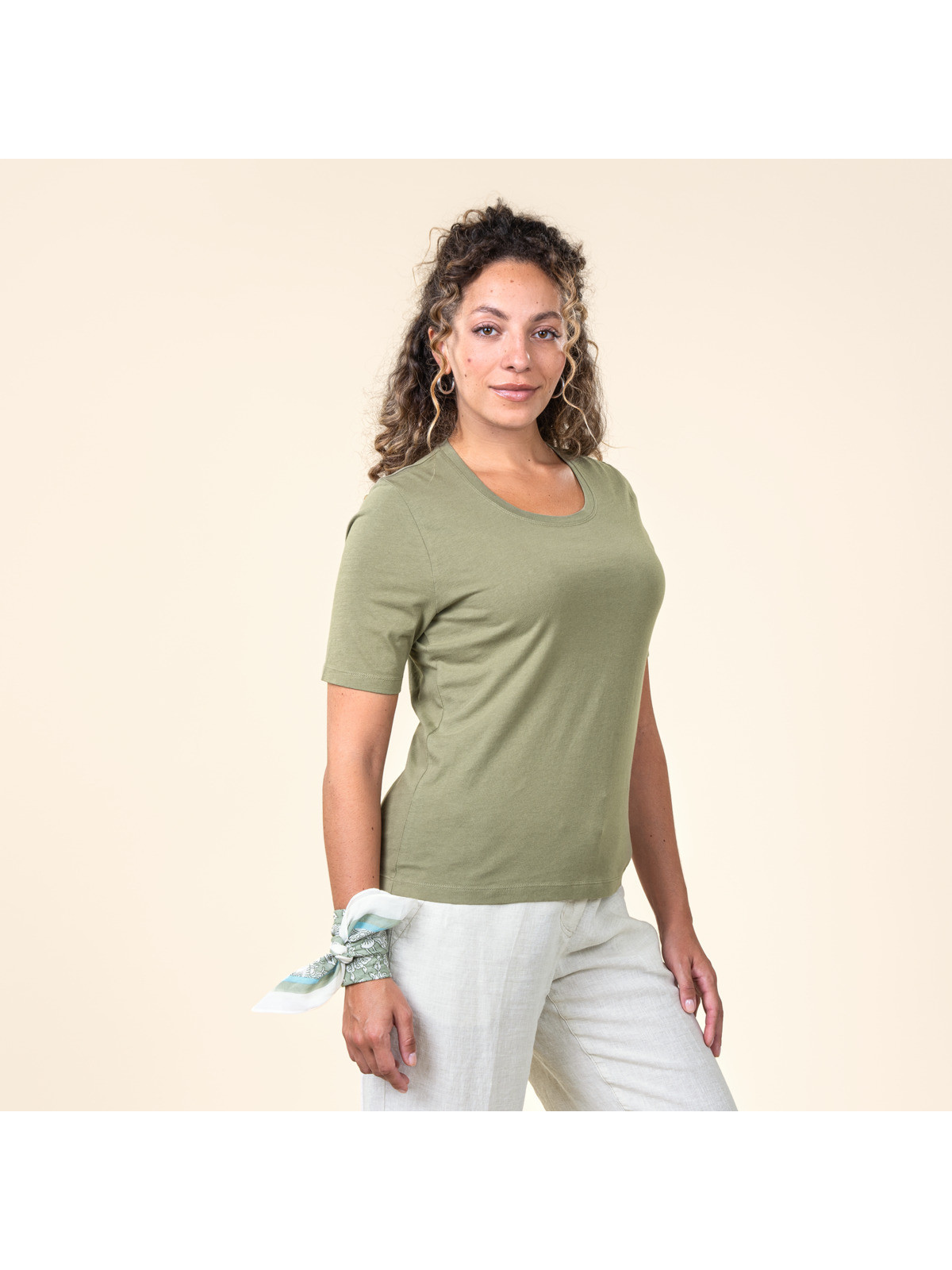 Tee-shirt Manches Courtes Pour Femme en 100% Coton Bio - Livingcrafts