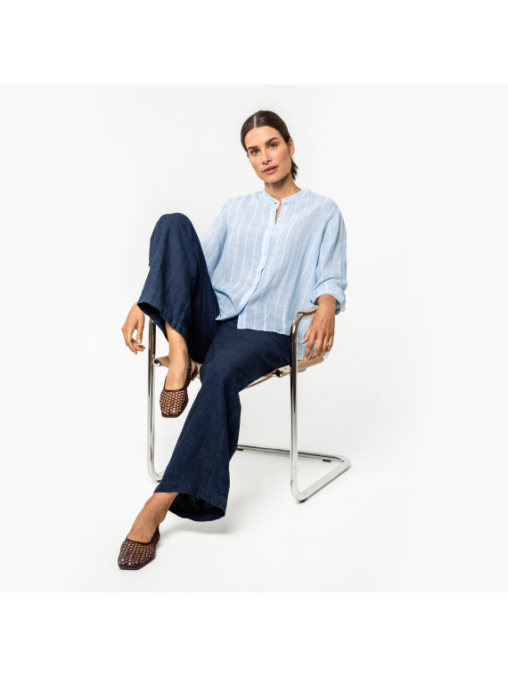 Pantalon Maille Piquée pour Femme Café en Coton Bio Gris - Livingcrafts