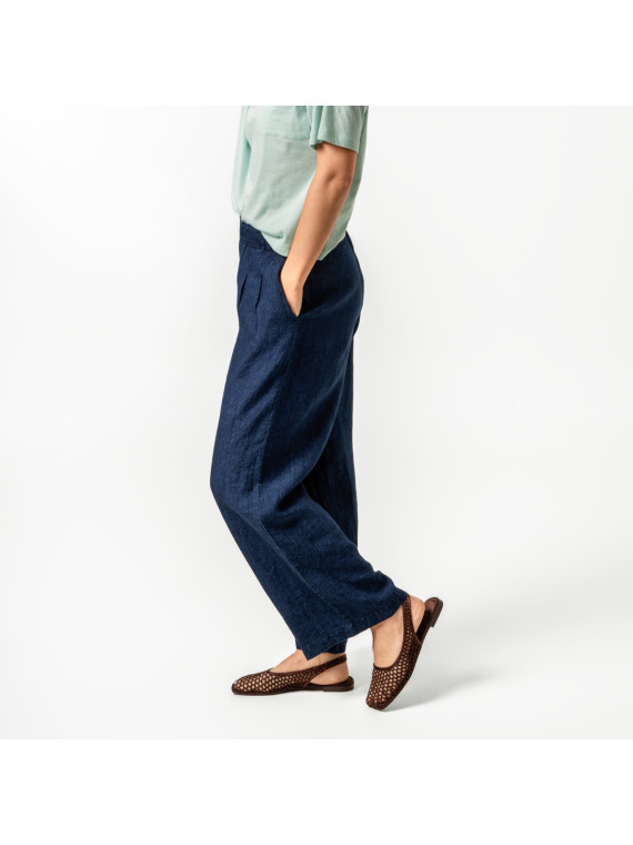 Pantalon Maille Piquée pour Femme Café en Coton Bio Gris - Livingcrafts
