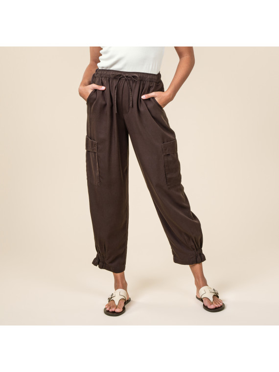 Pantalon Large pour Femme en 100% Coton Bio Gris - Livingcrafts
