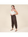Pantalon Large pour Femme en 100% Coton Bio Gris - Livingcrafts