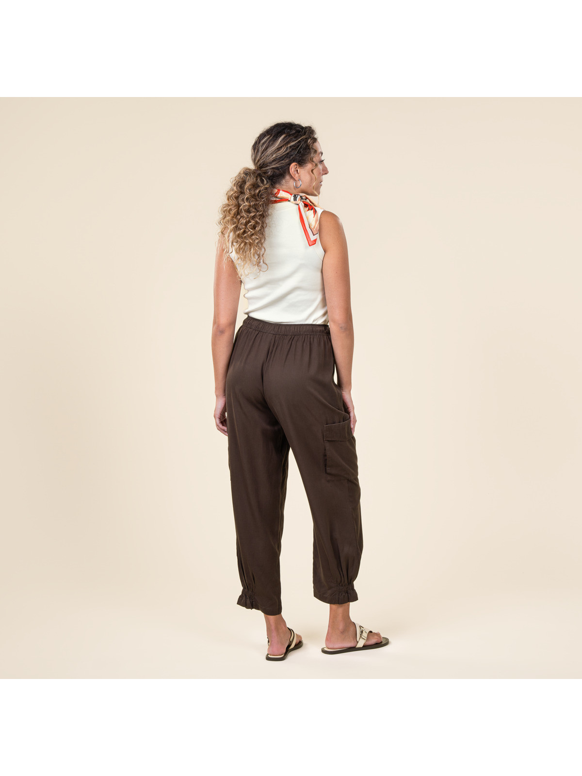 Pantalon Large pour Femme en 100% Coton Bio Gris - Livingcrafts
