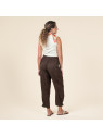 Pantalon Large pour Femme en 100% Coton Bio Gris - Livingcrafts