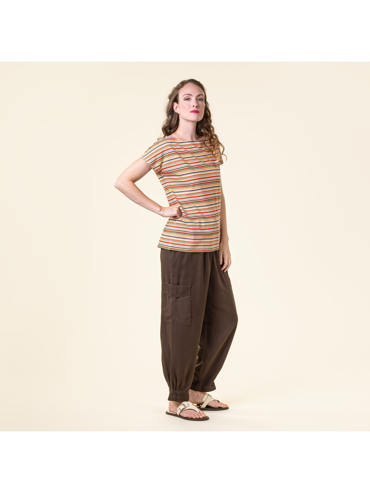 Pantalon Large pour Femme en 100% Coton Bio Gris - Livingcrafts