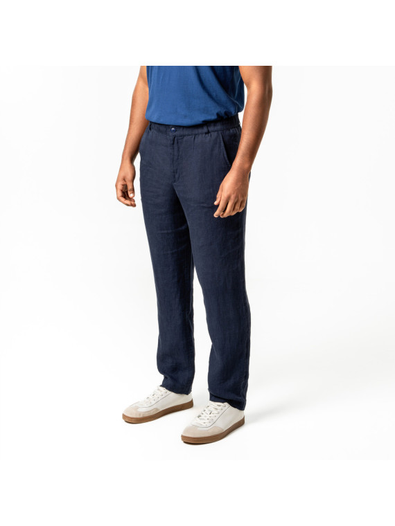 Pantalon pour Homme en 100% lin Vert Thym-  Living Crafts