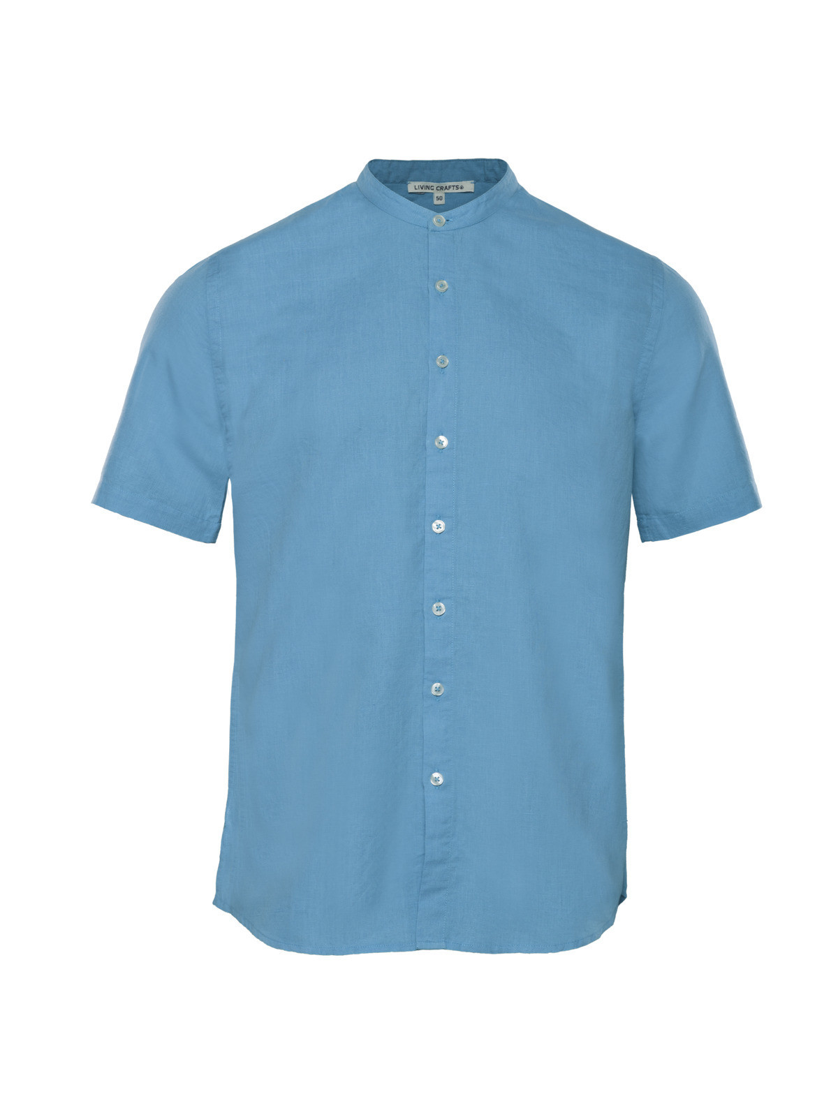Chemisette Col Mao pour Homme en Coton Bio et Lin - Livingcrafts