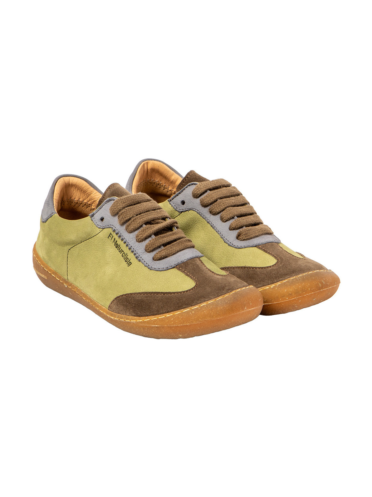 Chaussures à Lacets Couleur vert et bleu denim, Modèle Pawikan de El Naturalista
