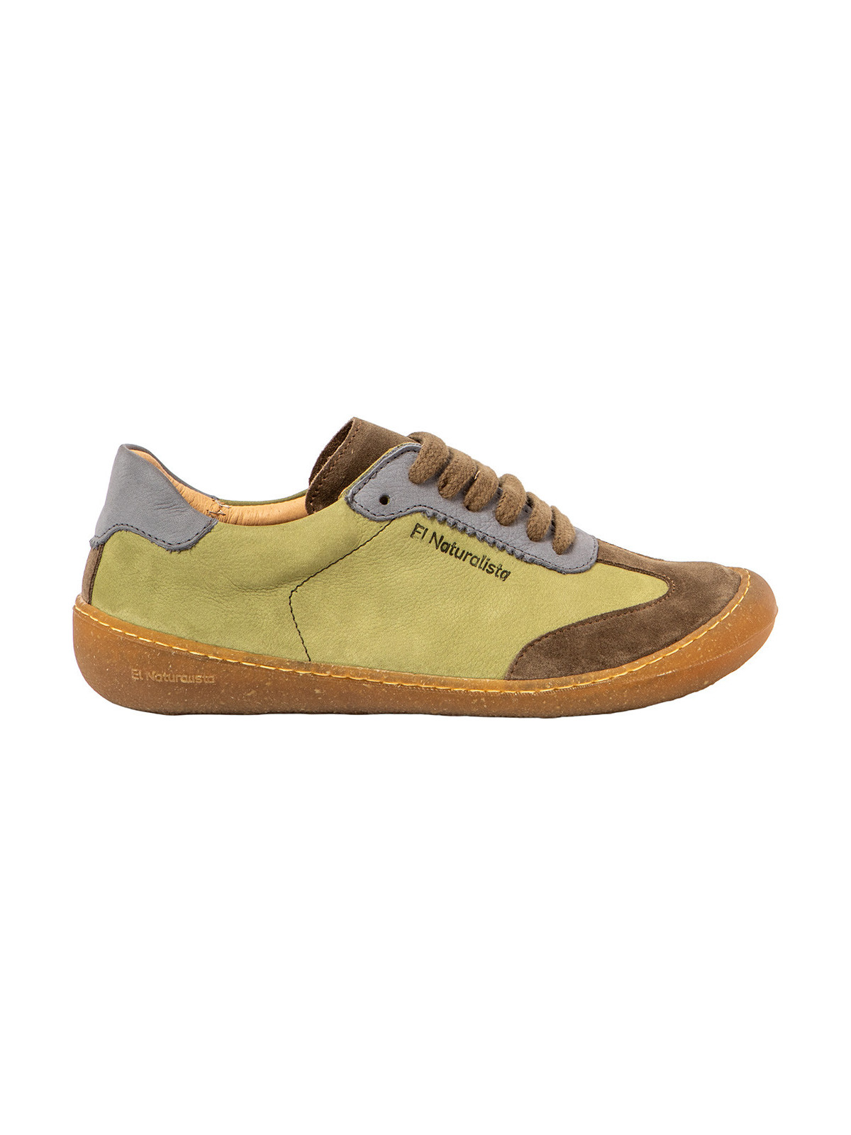 Chaussures à Lacets Couleur vert et bleu denim, Modèle Pawikan de El Naturalista
