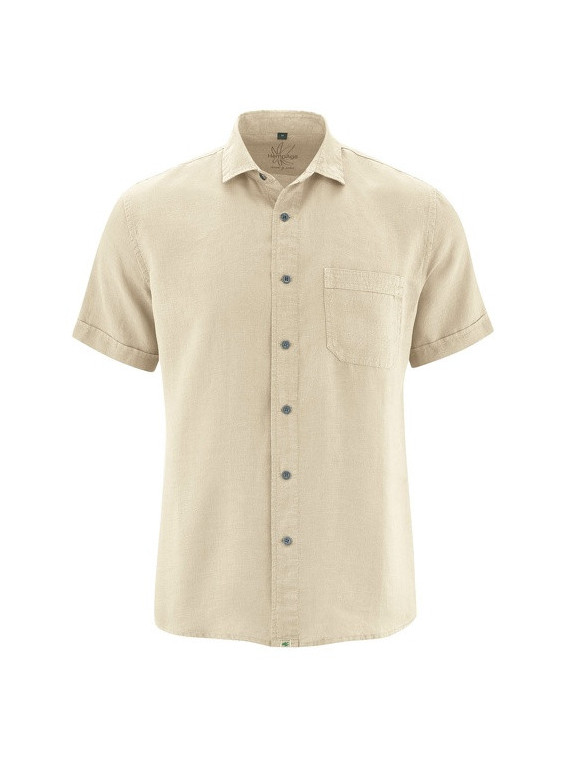 Chemisette unie pour Homme en 100% Chanvre- Hempage