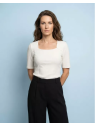 Tee-shirt "Amandine" encolure carrée coton bio