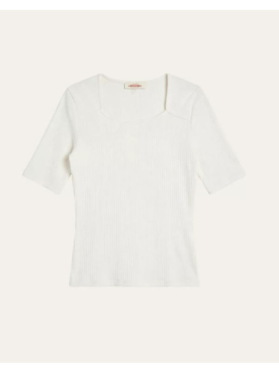 Tee-shirt "Amandine" encolure carrée coton bio