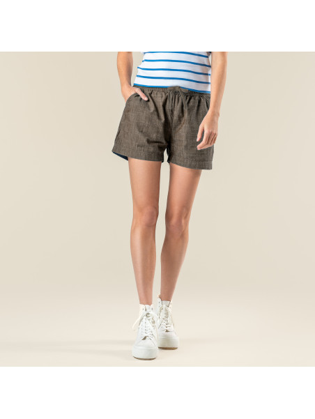 Short Court pour Femme en Denim 100% Coton Bio - Livingcrafts