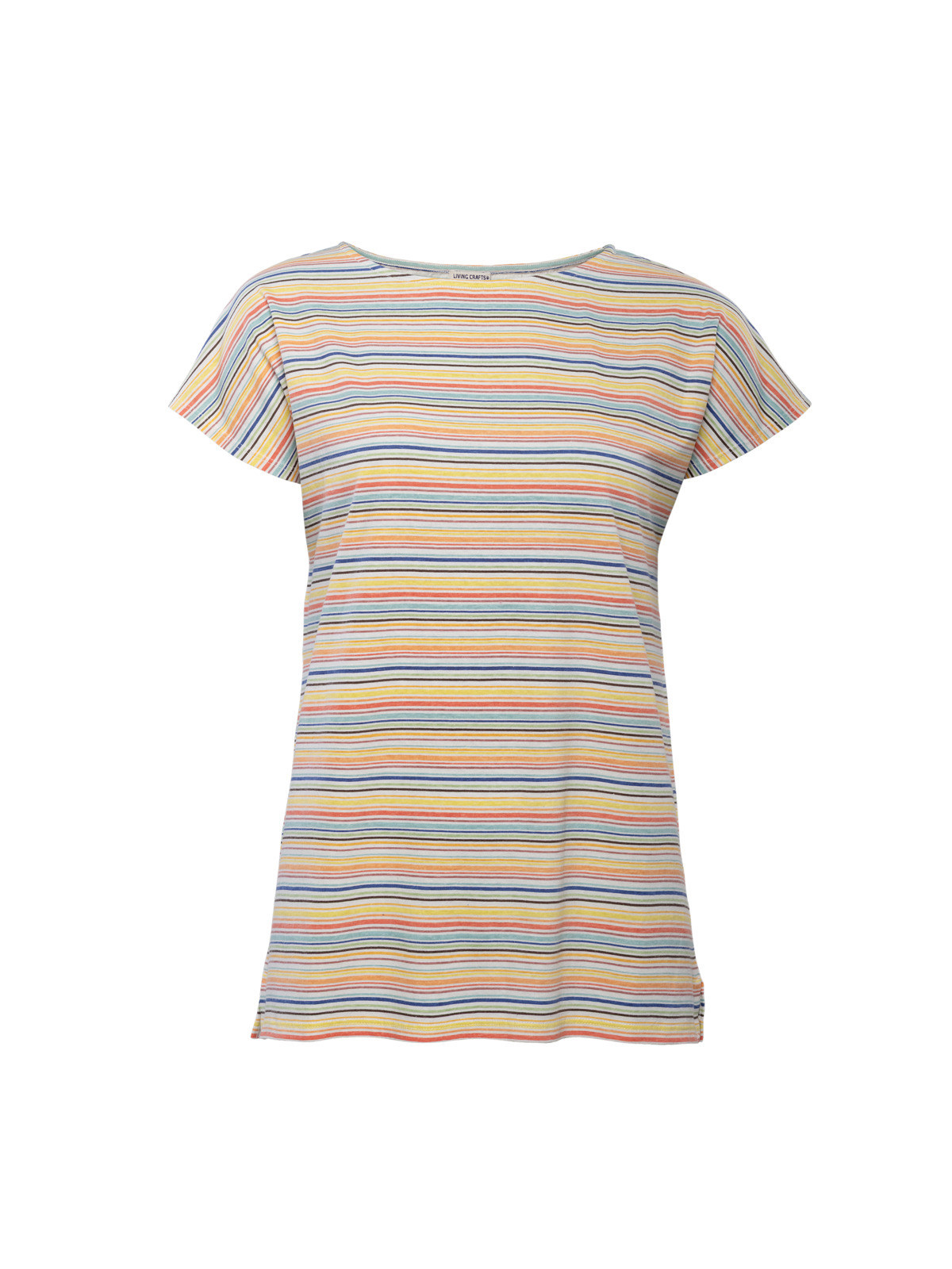 Tee-shirt pour Femme Rayé en Coton Bio et Lin - Livingcrafts