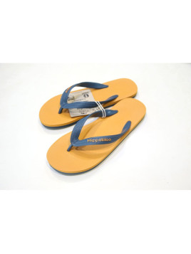 Tongs Mixtes en Caoutchouc Naturel, Orange et Bleu - Hippobloo