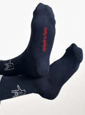 Chaussettes Bleu Marine "Le Mur des je t'Aime"- La Gentle Factory