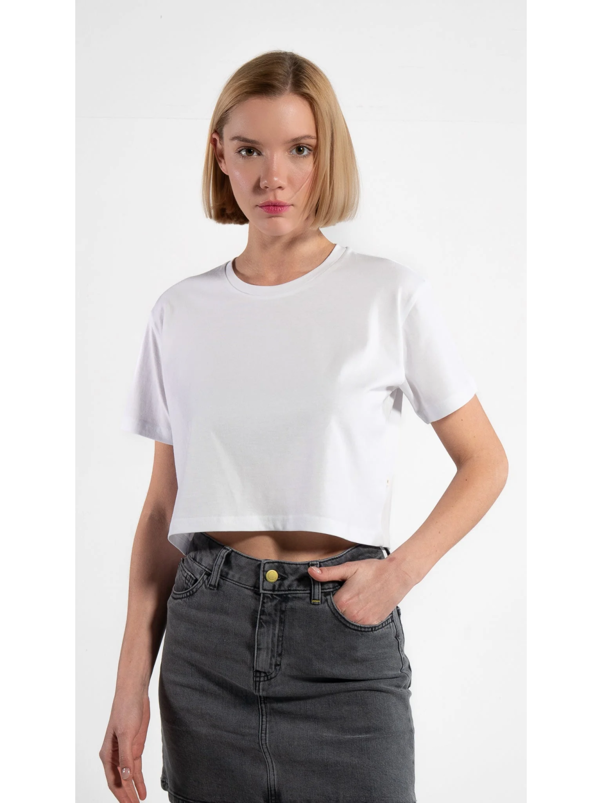 Tee-shirt Court Crop Top pour Femme en 100% Coton Bio - Gorg