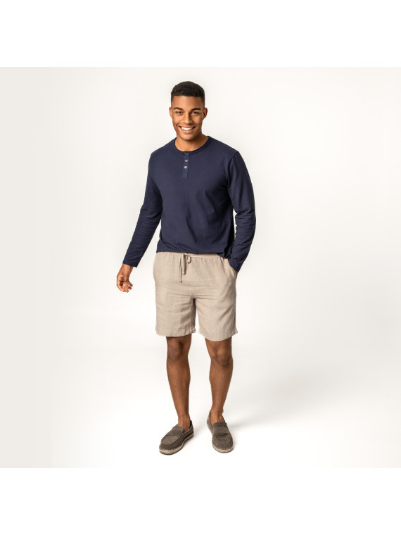 Bermuda Confortable pour Homme en 100% lin - Livingcrafts