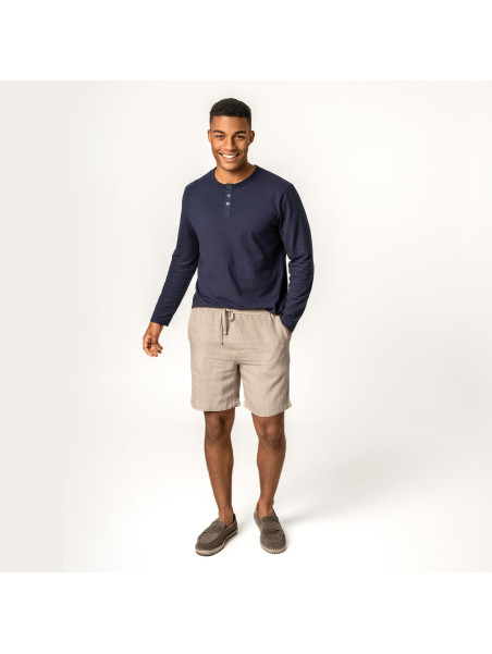 Bermuda Confortable pour Homme en 100% lin - Livingcrafts