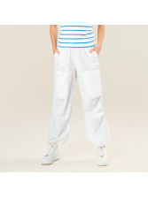 Pantalon Léger pour Femme en 100% Coton Bio blanc - Livingcrafts