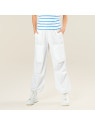 Pantalon Léger pour Femme en 100% Coton Bio blanc - Livingcrafts
