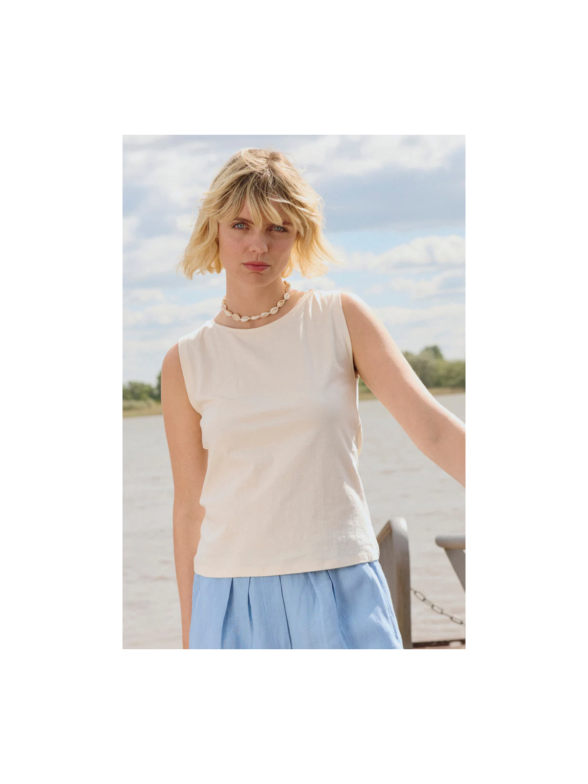 Débardeur Coton Flammé pour Femme en Coton Bio - Tranquillo