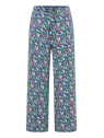 Pantalon Fluide pour Femme en Mousseline 100% Coton Bio Imprimé  rouge - Tranquillo
