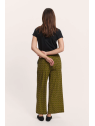 Pantalon Fluide pour Femme en Mousseline 100% Coton Bio Imprimé  rouge - Tranquillo