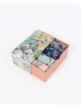 Coffret "Oiseaux" chaussettes bambou & coton bio 37-41