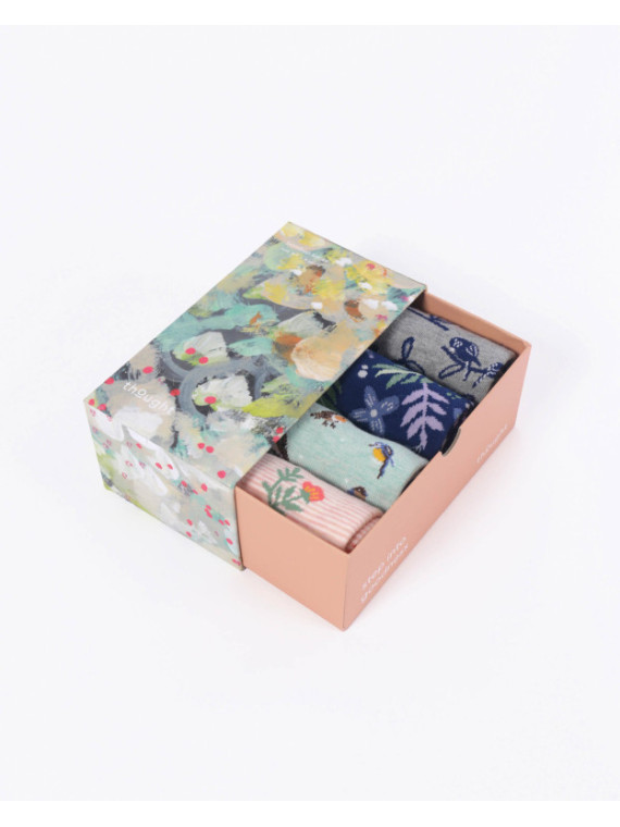 Coffret "Oiseaux" chaussettes bambou & coton bio 37-41