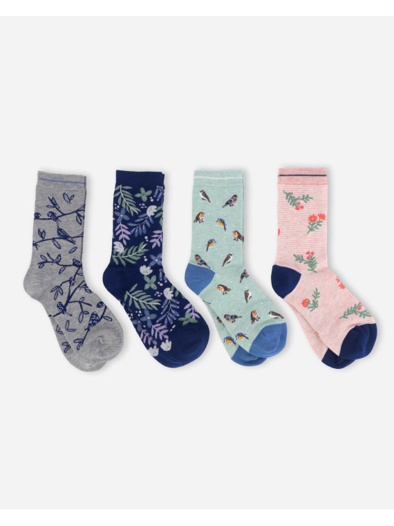 Coffret "Oiseaux" chaussettes bambou & coton bio 37-41