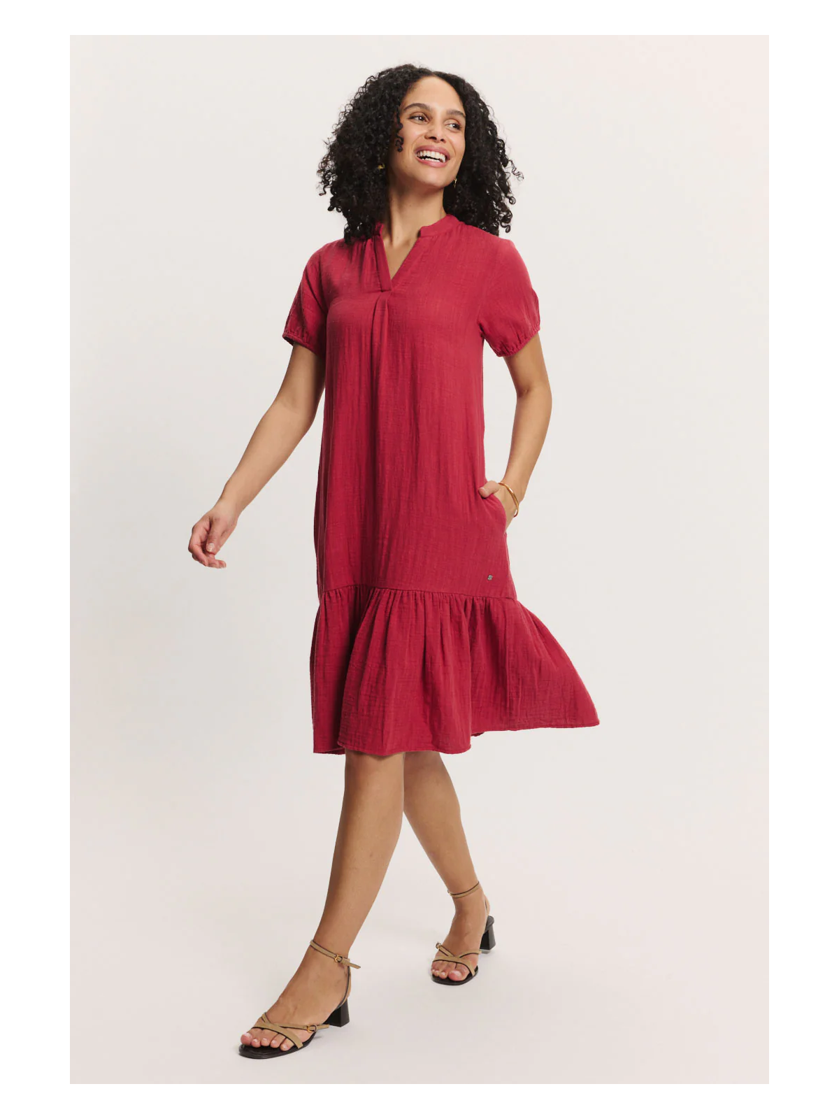 Robe pour Femme 100% Coton BIO, Motifs Rétro - Tranquillo