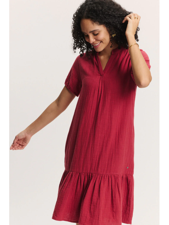 Robe pour Femme 100% Coton BIO, Motifs Rétro - Tranquillo